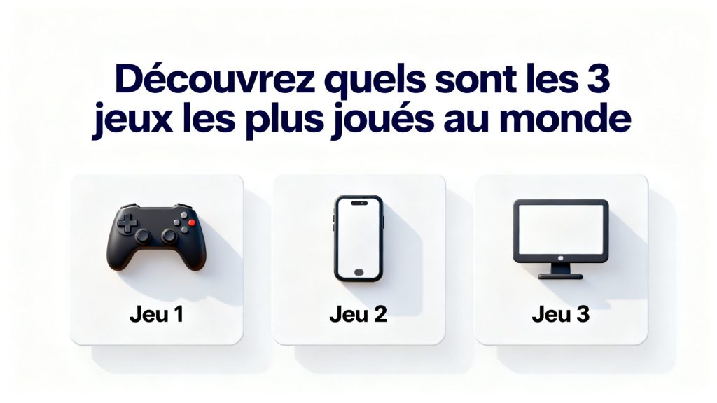 Découvrez quels sont les 3 jeux les plus joués au monde avec texte