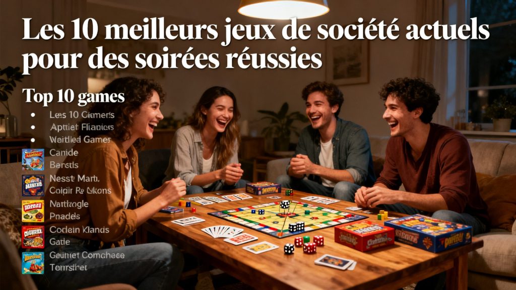 Les 10 meilleurs jeux de société actuelles pour des soirées réussies avec texte
