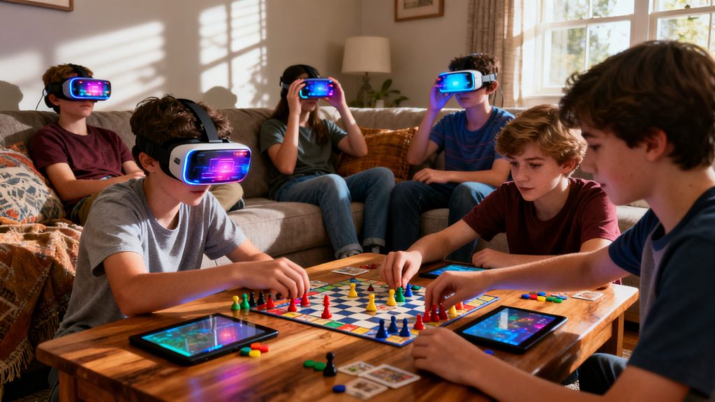 Les véritables passions des adolescents entre mondes virtuels et jeux de table sans aucun texte