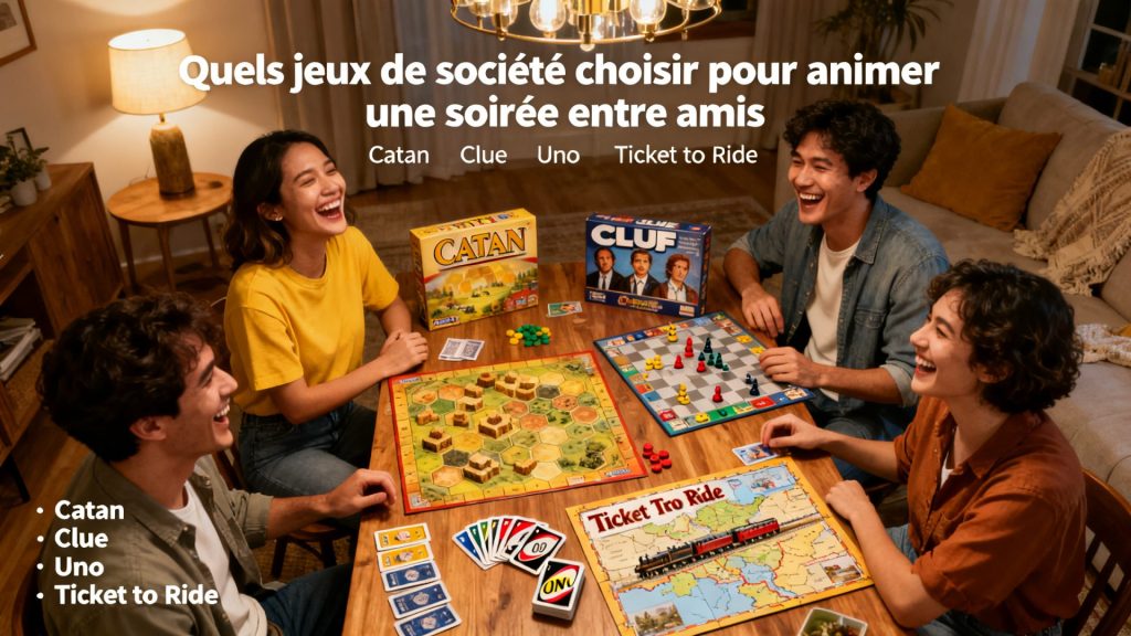 Quels jeux de société choisir pour animer une soirée entre amis avec texte