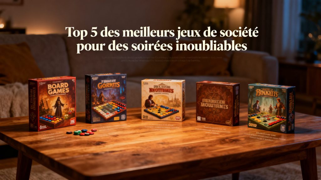 Top 5 des meilleurs jeux de société pour des soirées inoubliables avec texte