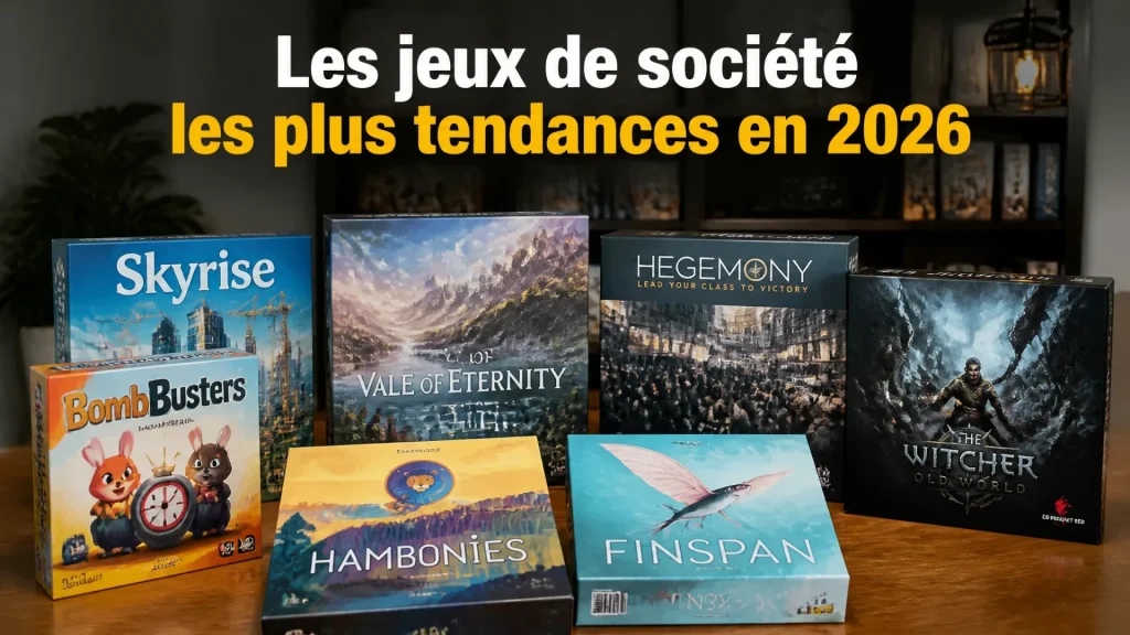 Les jeux de société les plus tendances en 2026 avec texte