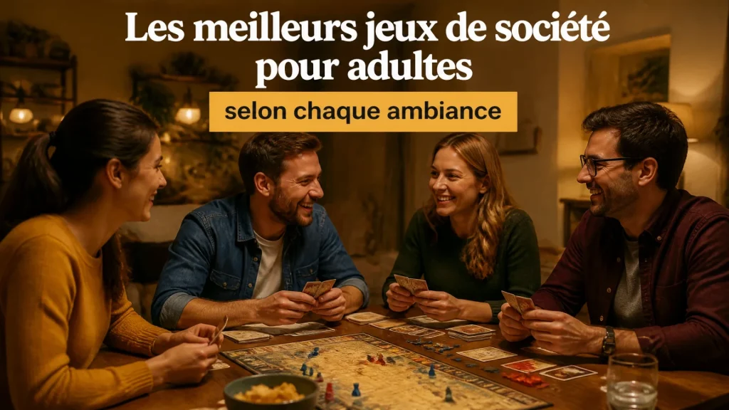 Les meilleurs jeux de société pour adultes selon chaque ambiance avec texte