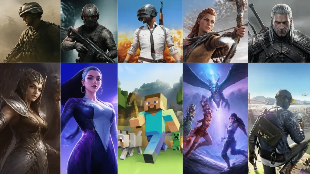 Le top 10 des jeux les plus joués actuellement