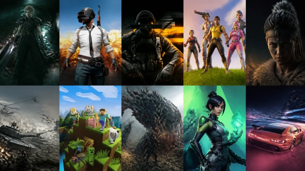 Les 10 jeux les plus joués en ce moment